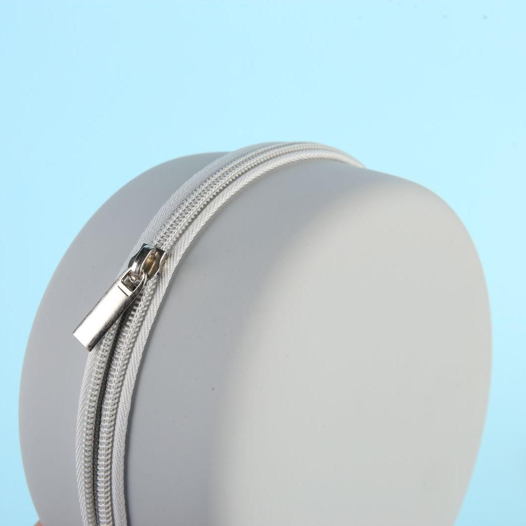 Picture of U-Shaped Pillow Storage Box Round Pu Hard Shell Zipper Bag U-Shaped Memory Foam Neck Pillow Travel Portable Carry-On