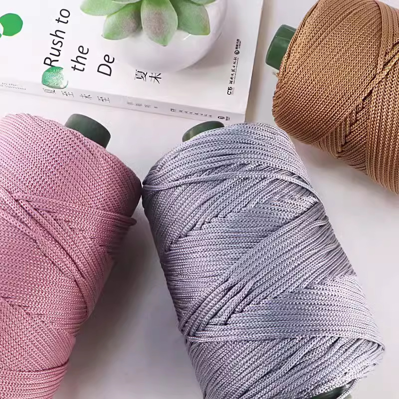 light body ice twine thick hollow thread ice silk thread hand woven diy hook cushion summer cool sun hat