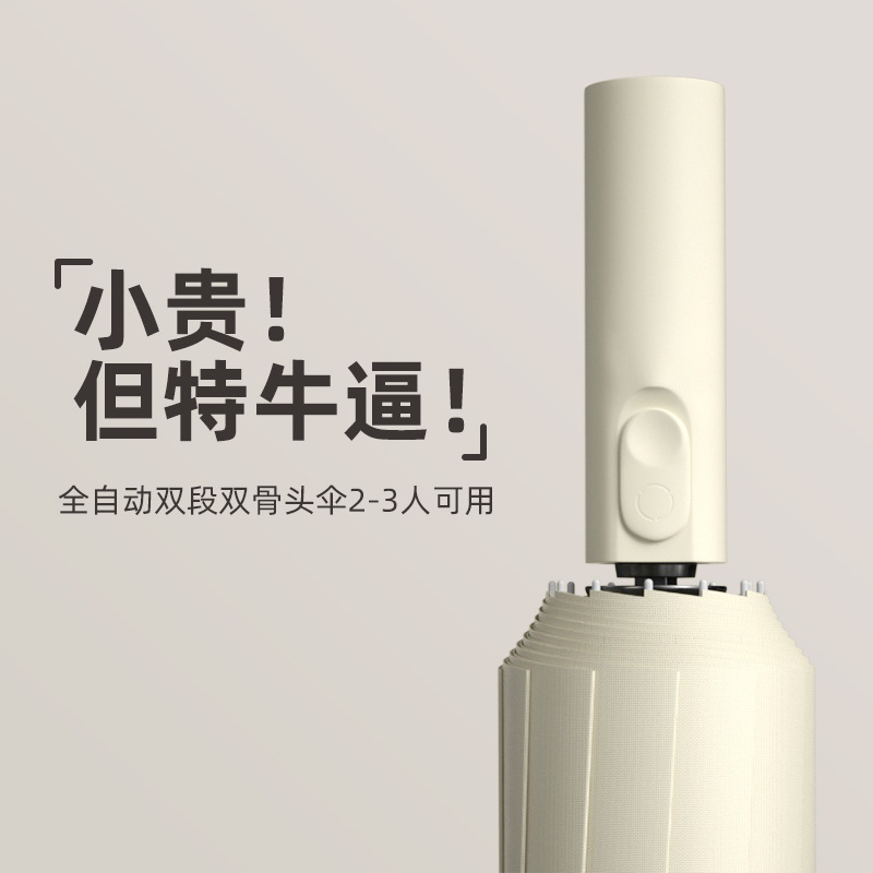 Picture of Umbrella Full-automatic Umbrella Men's Large Wholesale Advertising Umbrella Women's Sunlight and Rain Dual-use Sunscreen Anti-Purple