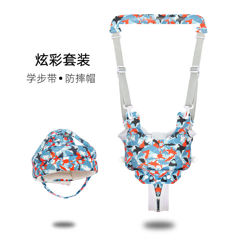 Picture of Children's Toddler Belt Baby Toddler Traction Belt Mesh Breathable Baby Anti-fall Cap Anti-fall suit Factory