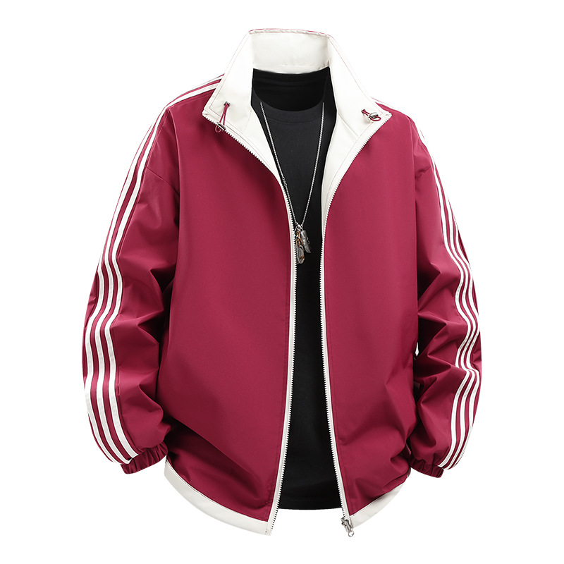 Couple's Jacket Two-sided Wear Unisex Spring and Autumn Jacket Men's Jacket Casual Sports Windbreaker Outdoor Jacket