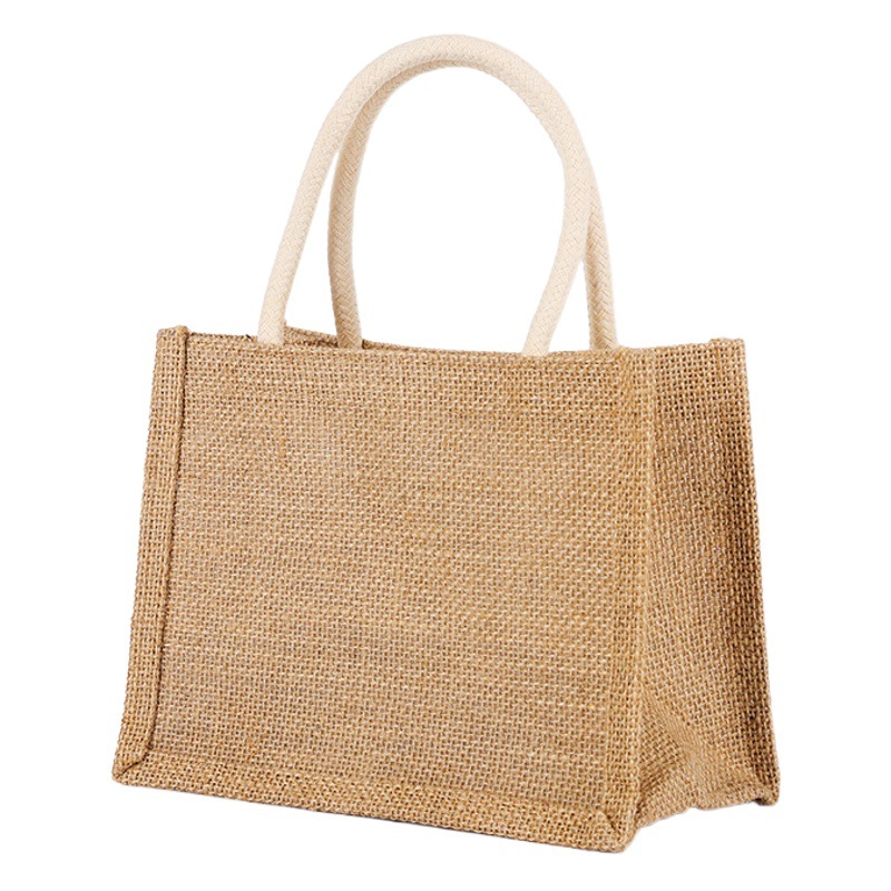 Linen bag unprinted portable linen good diy hand-painted jute portable shopping wholesale color graffiti muji bag