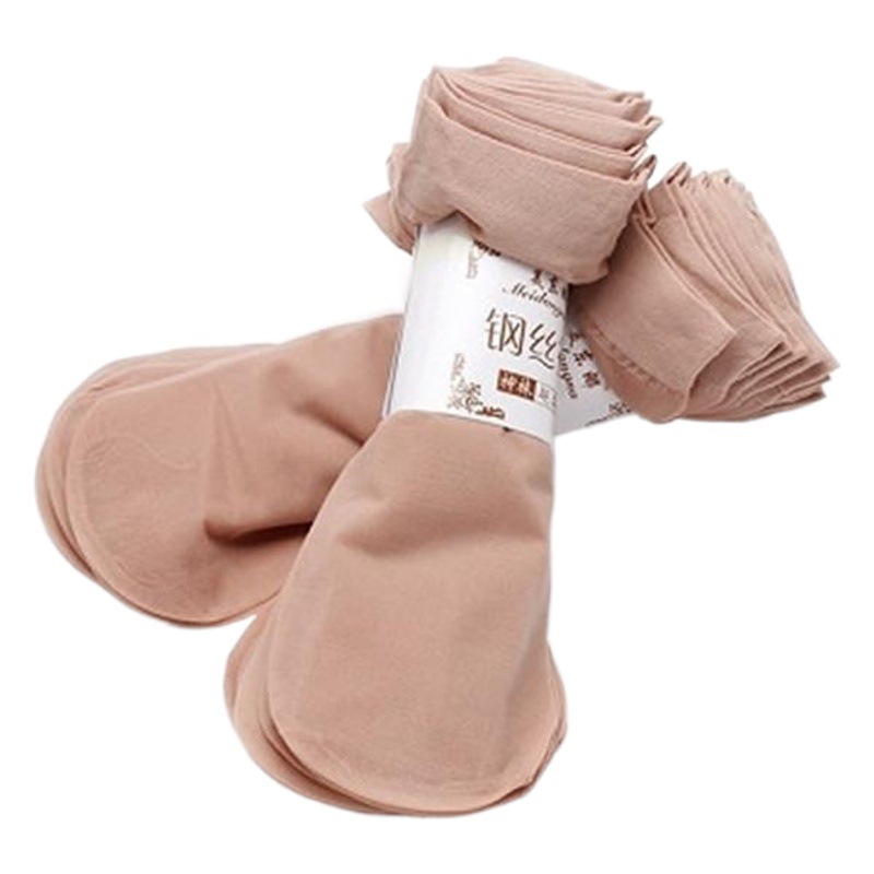 Women's Ultra-thin Breathable Short Stockings for Summer Anti-snag Silk Crystal Stockings Cotton Bottom Steel Stockings Fleshy Socks Women's Short Socks