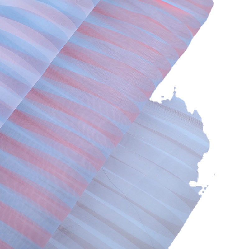 Picture of in stock wholesale zebra yarn-dyed children's clothing dress spring and summer thin fashion heaped flower fabric organza