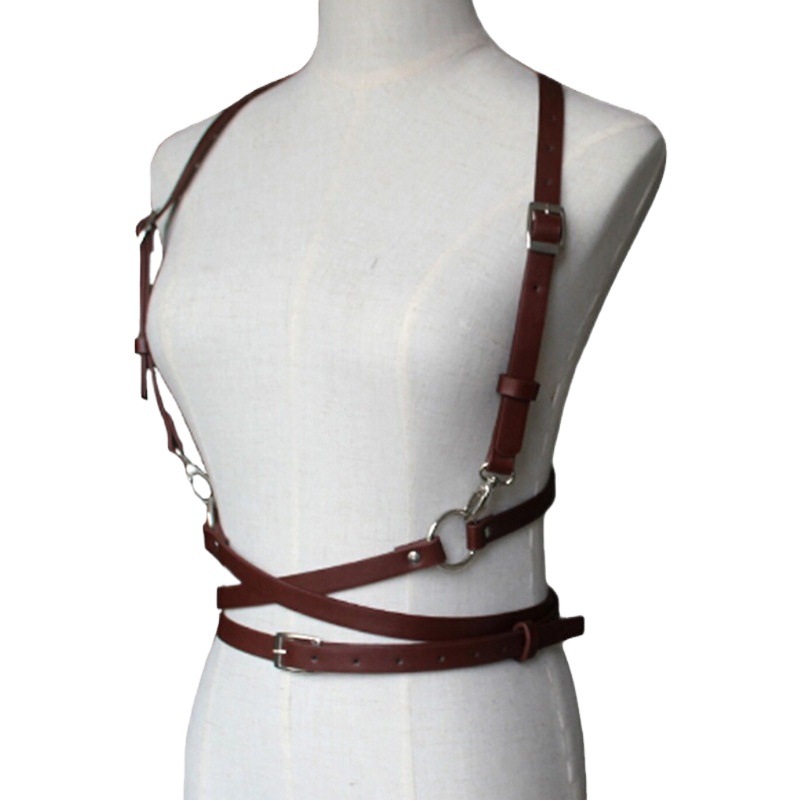 Picture of Cross-border two-color optional sexy matching casual leather waist decoration binding belt personalized sling strap + belt integrated