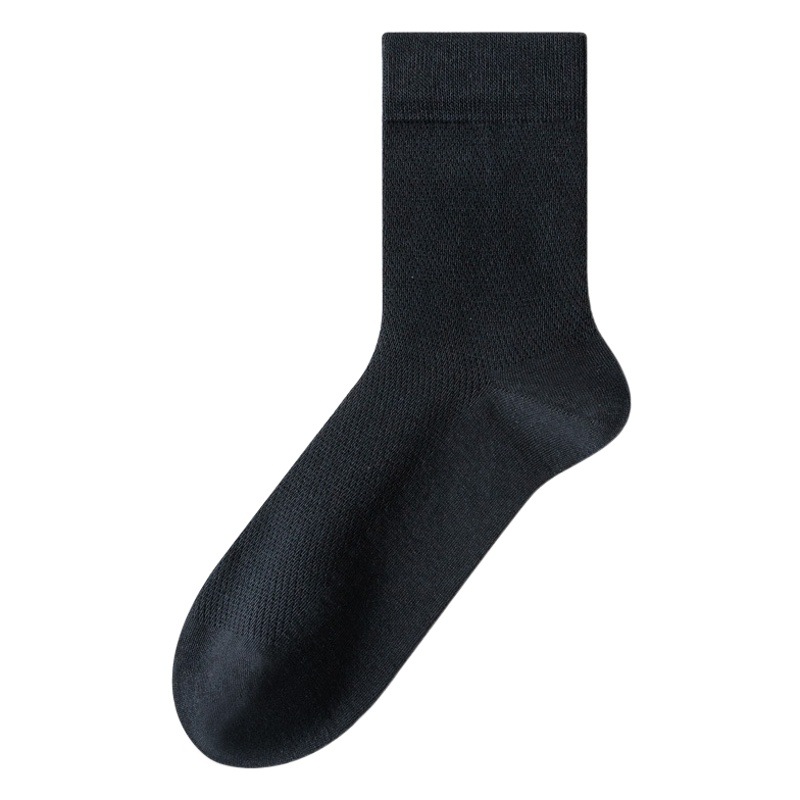 Spring and summer men's socks pure cotton sweat-absorbent deodorant mid-calf length socks 7A antibacterial white cotton socks men's summer thin stockings men