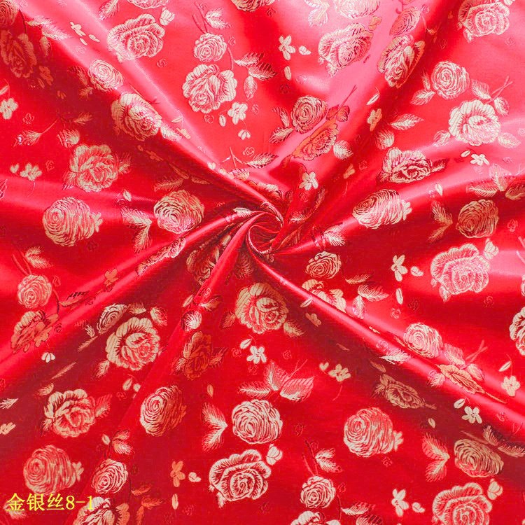 Picture of Brocade fabric cosplay costume ancient costume Hanfu gold leather fabric sapphire gold silver silk jacquard fabric