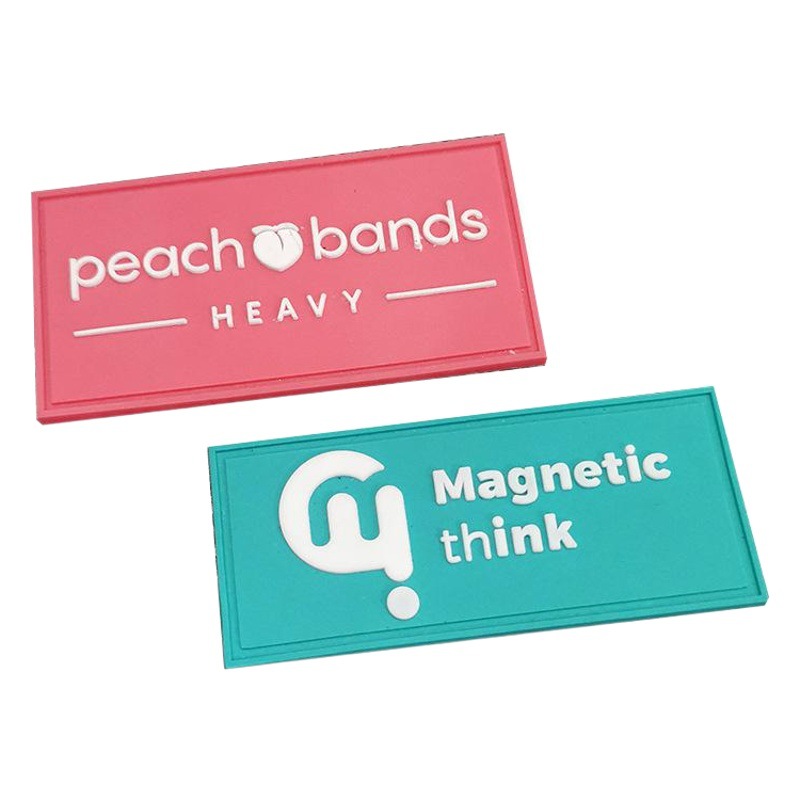 Drop plastic sign luggage clothing color PVC soft rubber stamp LOGO design clothing accessories drop plastic trademark