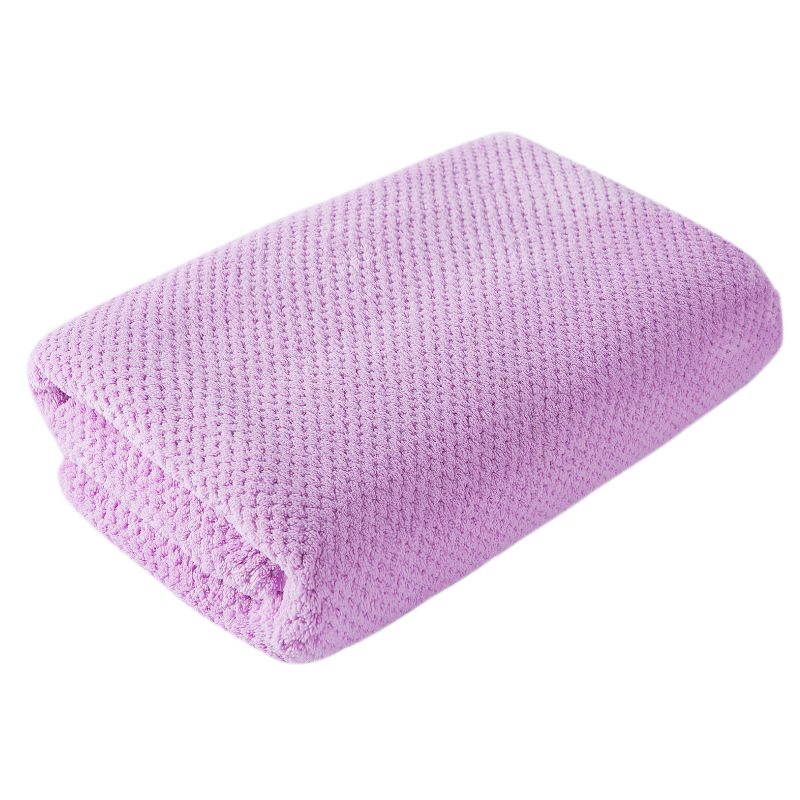Picture of Pineapple plaid wool bath towel warp knitted coral velvet soft absorbent factory wholesale men and women Bath not easy to lint large square towel