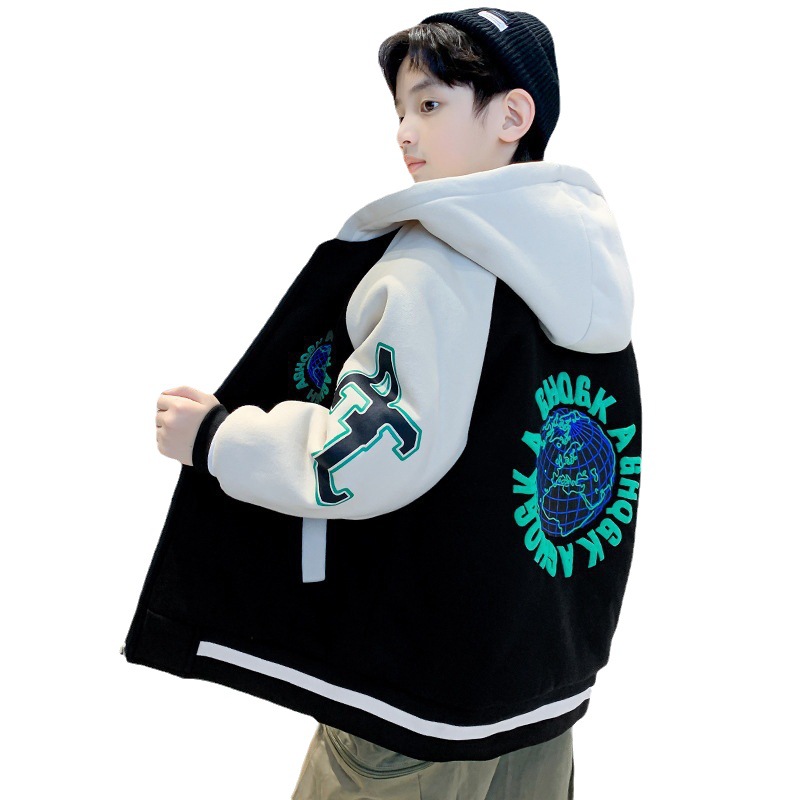 Picture of Boys' children's clothing spring coat baseball uniform 2023 new children's clothing spring and autumn large children's clothing foreign-style fried street clothes