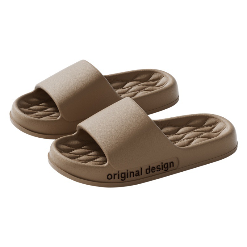 Qidan Shoe Factory Men's Sandals and Slippers Summer Simple and Comfortable Bathroom Shit Feeling Indoor Home Couple EVA Slippers