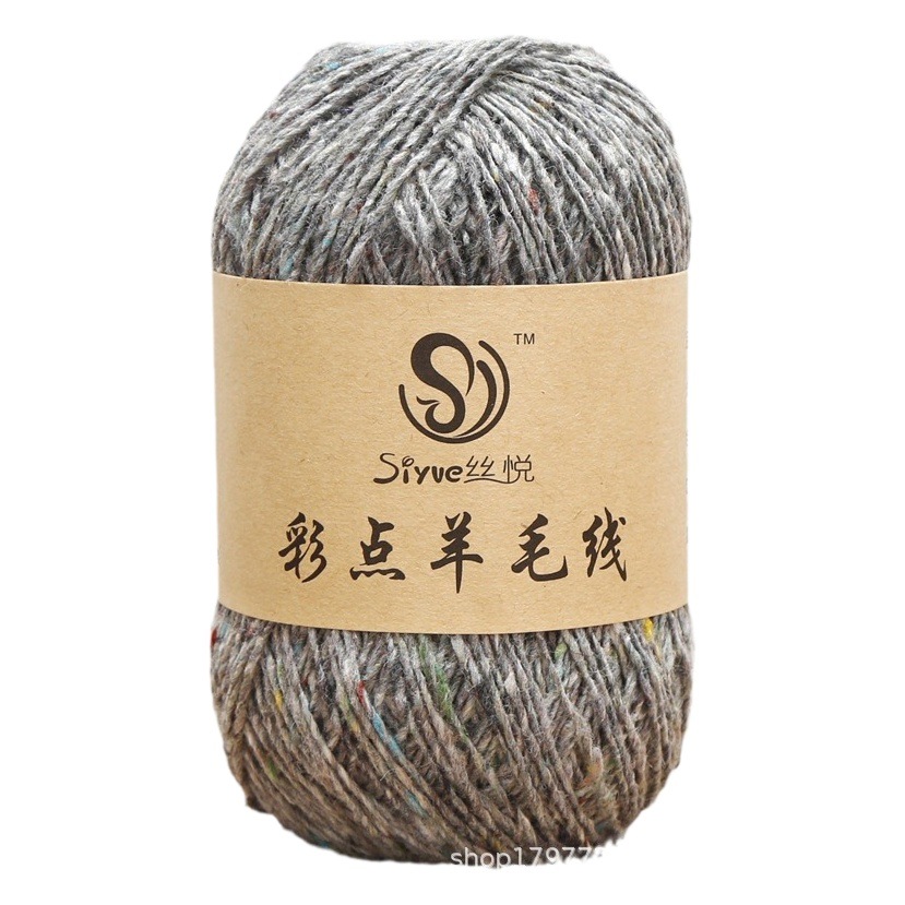 [Siyue] cross-border Italian color point lamb wool ball hand-knitted medium thick wool thread stick needle scarf yarn