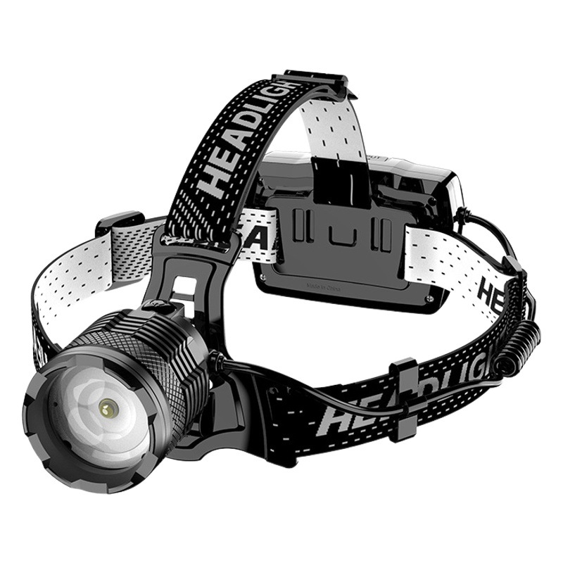 New Headlamp Type-C Fast Charging Telescopic Zoom Outdoor Searchlight Strong Long-range Long-range Induction Headlamp