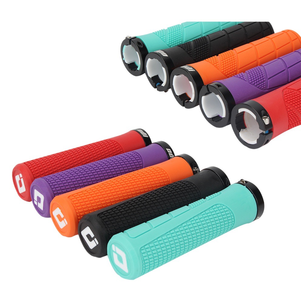 American ODI rubber grip mountain bike grip lockable non-slip shock absorbing dead flying folding bike riding grip
