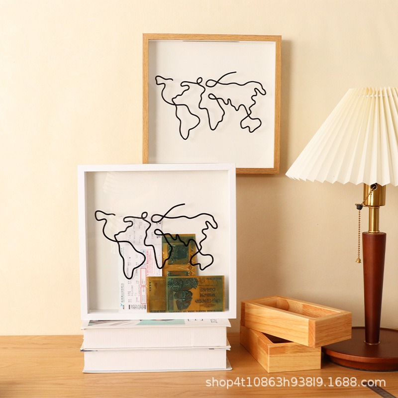 Cross-border Amazon Adventure Archive Box Photo Frame Travel Adventure Map Memorial Storage Frame Box