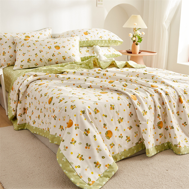 Picture of Machine washable Class A Mother and Child Pure Cotton Summer Cool Quilt Cotton Air-conditioning Quilt Children's Pure Cotton Summer Quilt Cartoon Thin Quilt Core 1