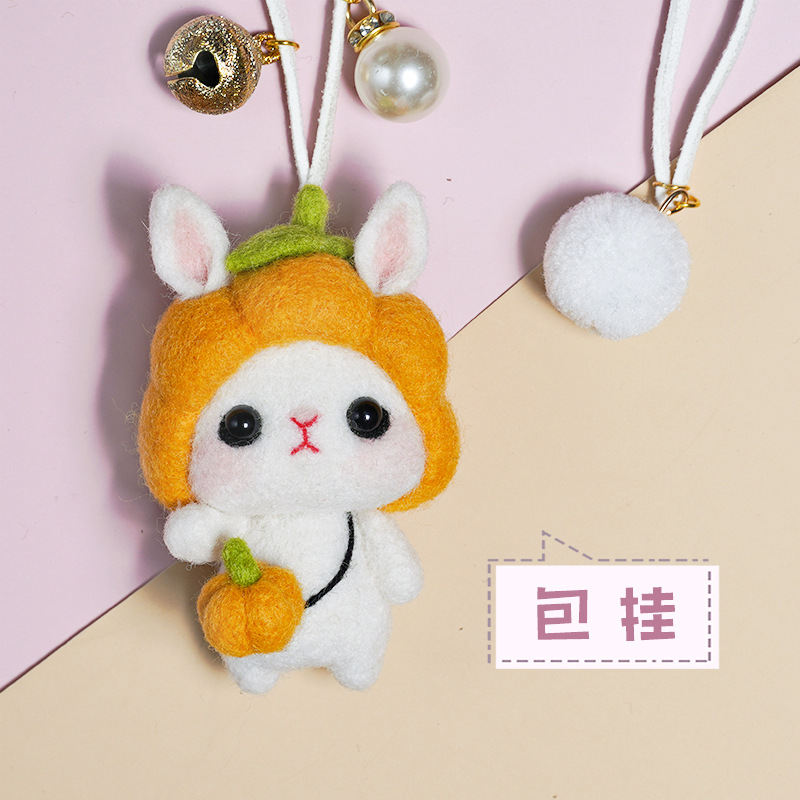 Picture of Little White Rabbit adult handmade diy creative gift hands-on sewing homemade material package wool felt pokes