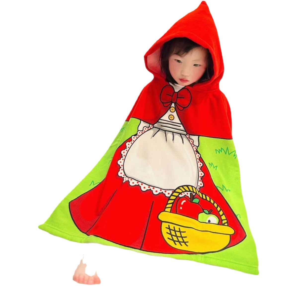 Picture of Cute Cartoon Children's Bath Towel Cloak Soft Skin-friendly Hair-free Bath Water Absorbent Quick-drying Wearing Baby Bath Towel