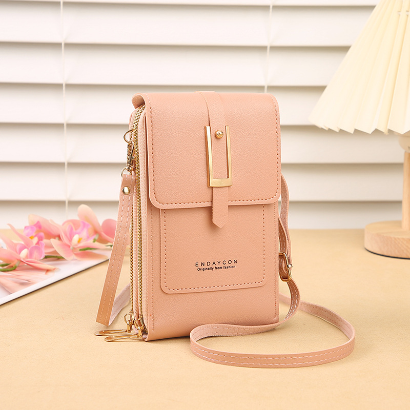 Picture of Urban Simple Women's Touch Screen Mobile Phone Bag Multi-Functional Card Holder Coin Purse Fashion Crossbody Single Shoulder Small Square Bag Trendy