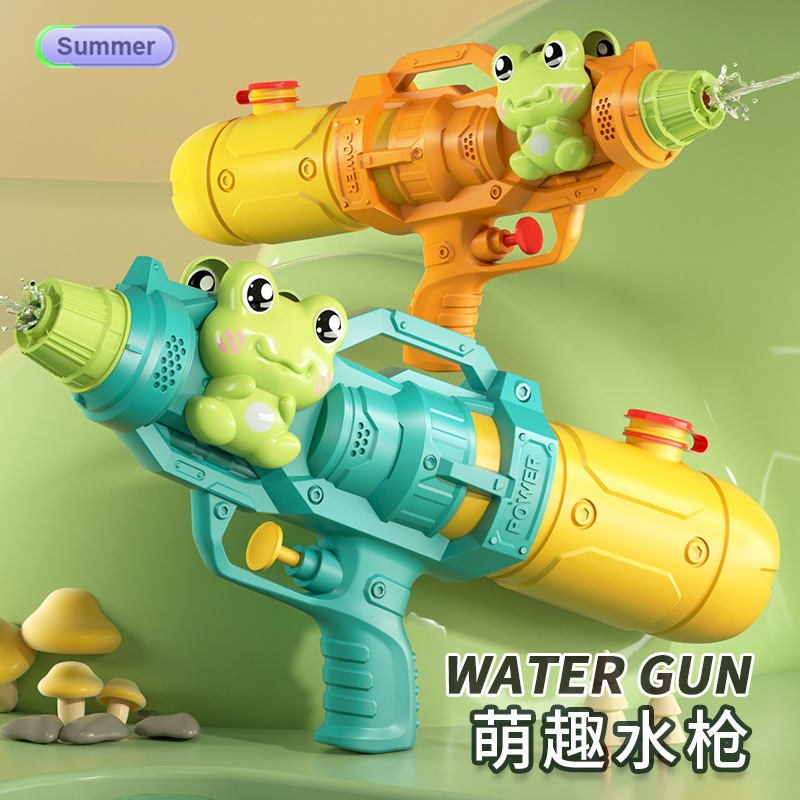 Picture of New children's water gun toy Net red double nozzle water gun pony dinosaur duck shark pull-out water gun