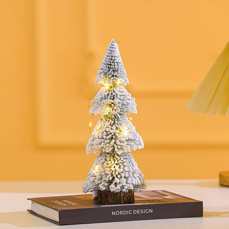 Picture of Mini Christmas tree Christmas Cedar desktop white pine needle tree window decoration Christmas gift Christmas decorations