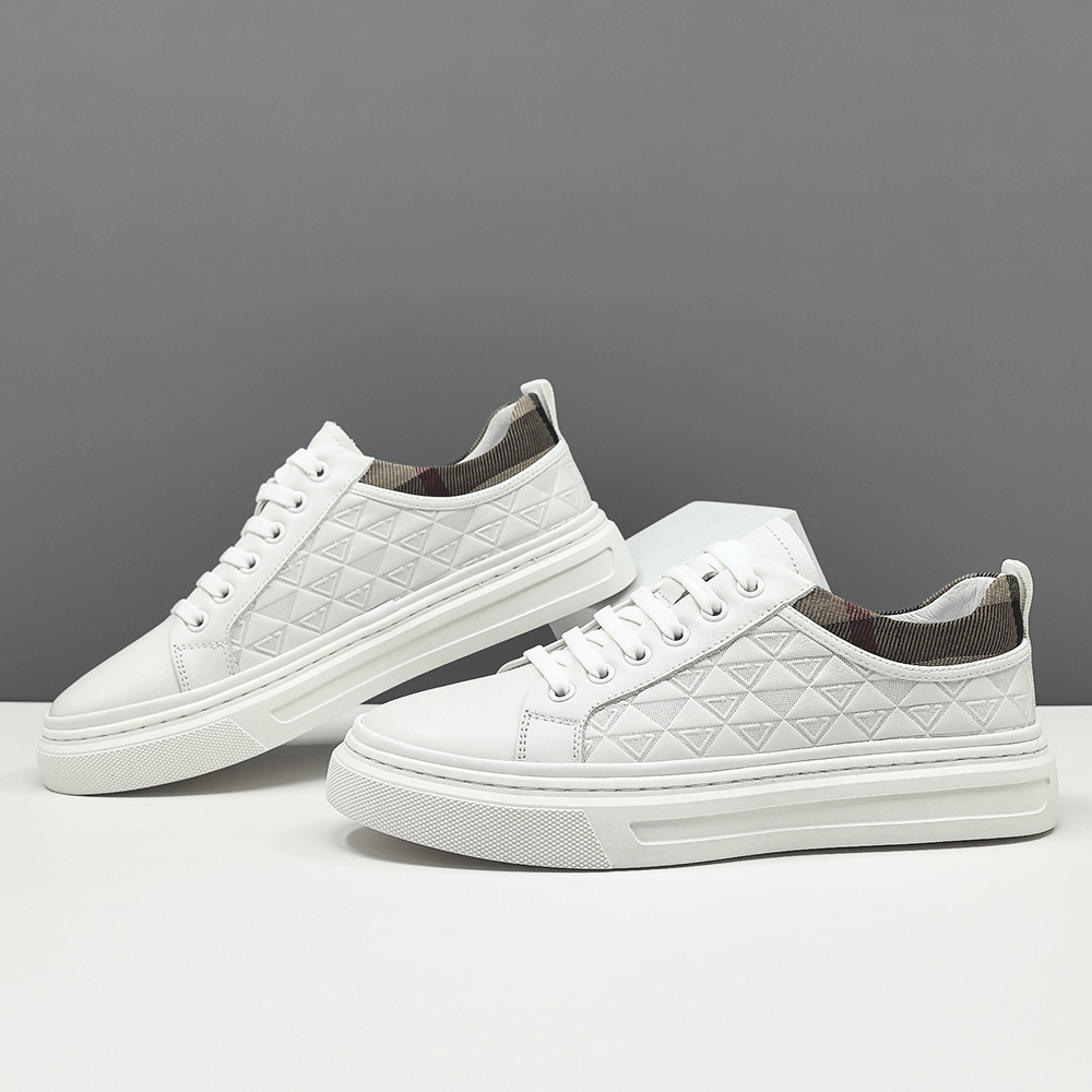 Genuine Leather Sneakers Men's Trendy All-match Shoes European Station Men's Shoes Light Luxury Slip-on Lazy Shoes High-end Casual Shoes