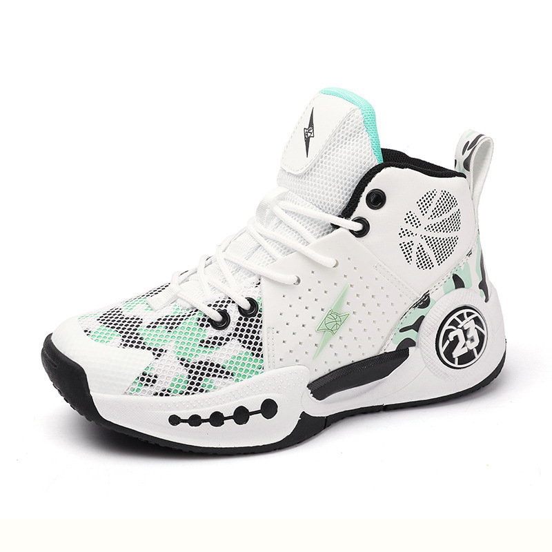 Boys' Basketball Shoes Middle-aged Boys and Teenagers Practical Training Sneakers Children's Sports Shoes Cross-border Wholesale