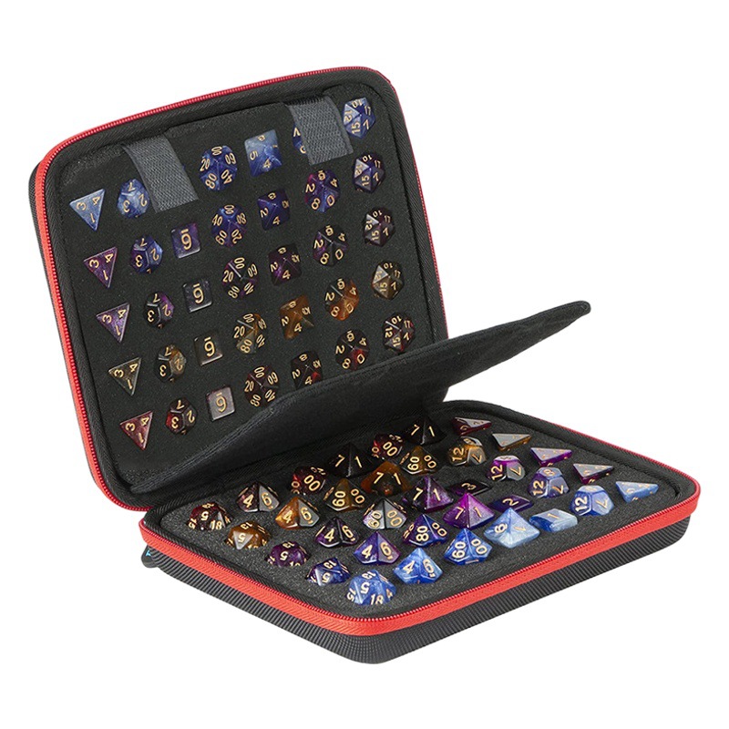 Cross-border Multi-faceted Dice Storage Bag Waterproof Portable EVA Hard Shell Dice Bag Dungeons & Dragons Dice Storage Bag
