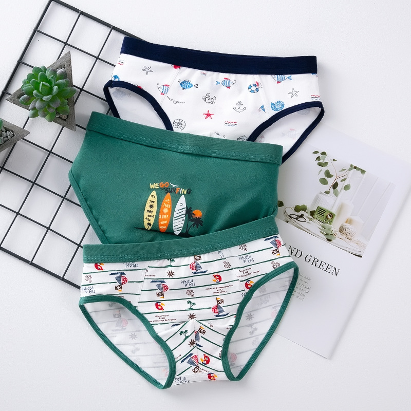 Picture of Boys' underwear children's cotton 50 boxers boys' boxer shorts middle and big children's triangle underwear children's cartoon