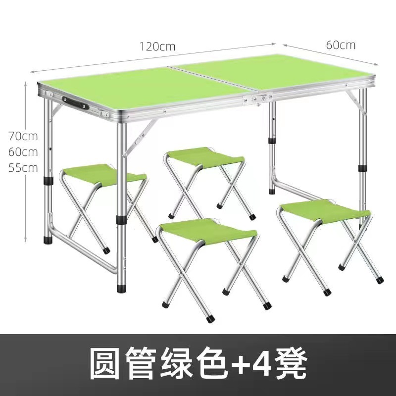 Picture of Outdoor Table Portable Aluminum Alloy Foldable Dining Table Folding Table and Chair Picnic Small Table Stall Table Round Square Tube Table