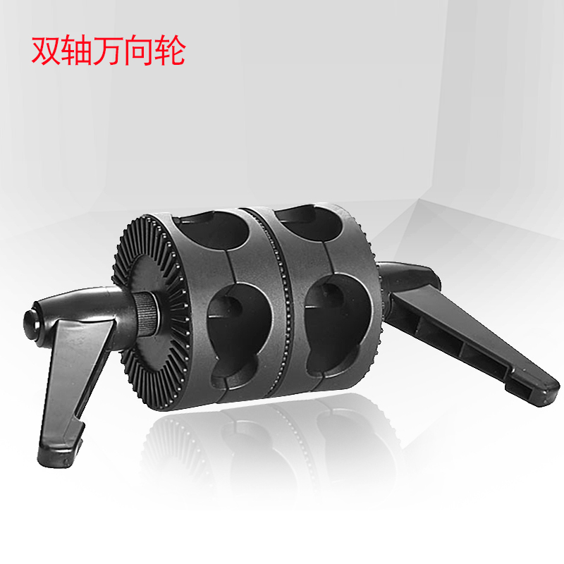 Picture of Multifunctional round cake clamp single and double axis universal wheel studio photography two-way transfer wheel ceiling lamp frame cross arm clamping turntable