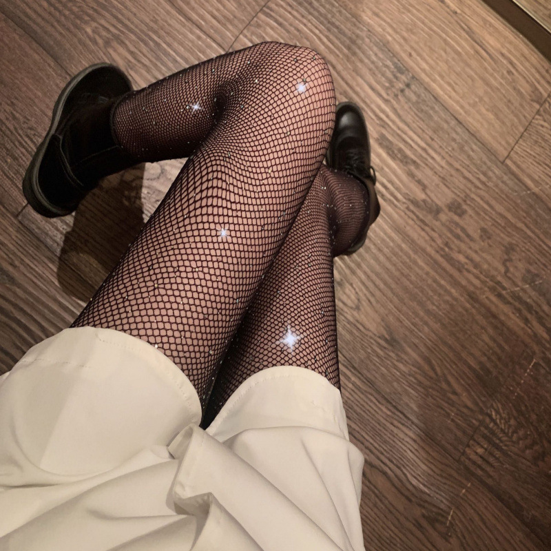 Women's summer thin fashionable sexy slim leg bottoming pants fishnet stockings black silk wholesale