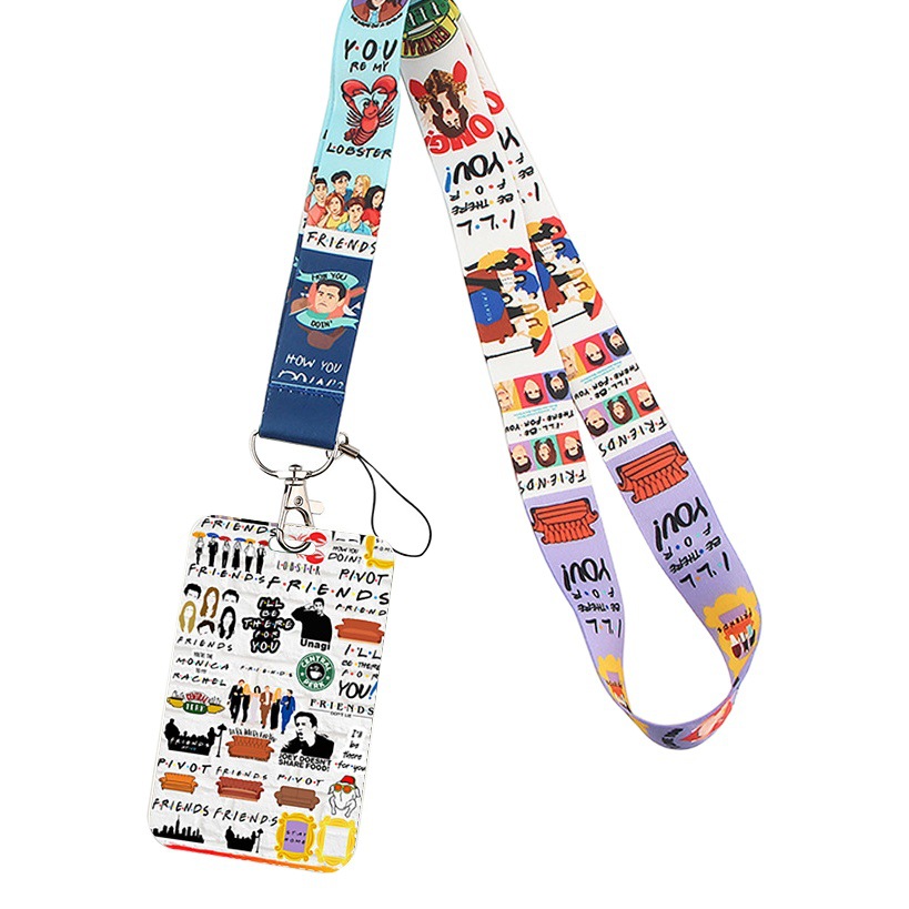 Fashion Friends TV show lanyard credit card ID card holder bag student female travel card seal