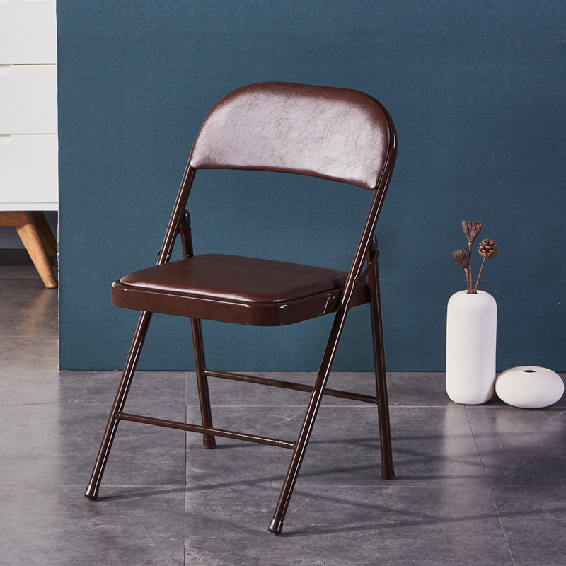 Picture of Manufacturer Wholesale Office Meeting Folding Chair Metal Chair Simple Household Back Chair Training Exhibition Chair Dormitory Chair