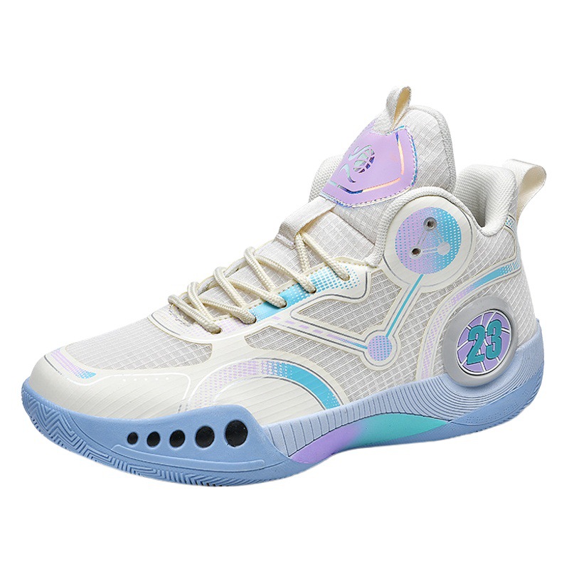New Basketball Shoes Men's High-top Boots Breathable Non-slip Wear-resistant Shock-absorbing Middle School Students' Sneakers Cement Floor sneaker for Men