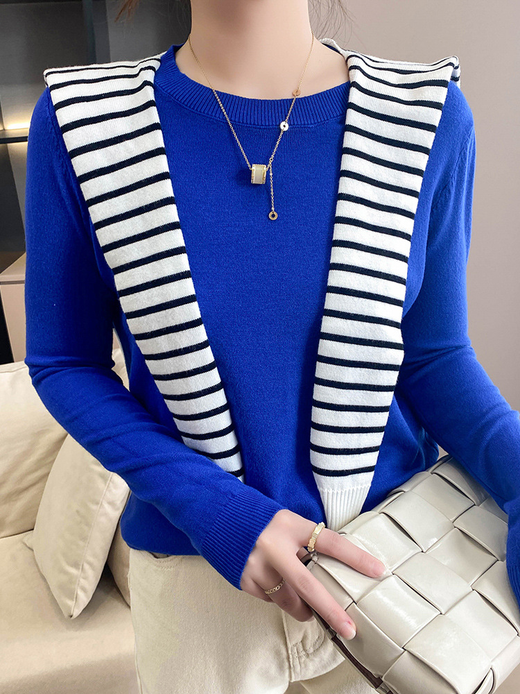 Picture of New Autumn and Winter Round Neck Knitwear Women's Pullover Knitwear Pure Color Long-Sleeved Women's Thin Inner Short Bottoming Shirt
