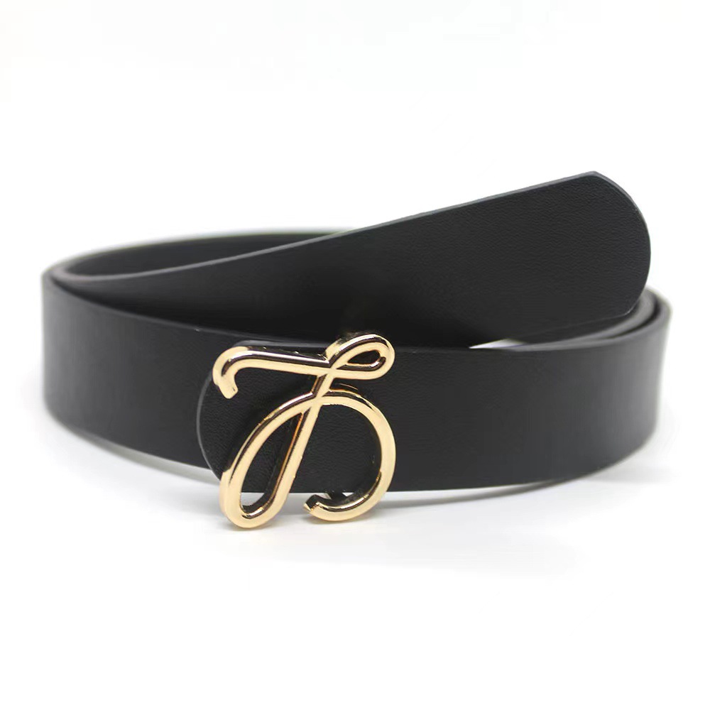 New high-end feeling letter belt fashion Joker belt with skirt jacket denim decorative waist seal factory outlet