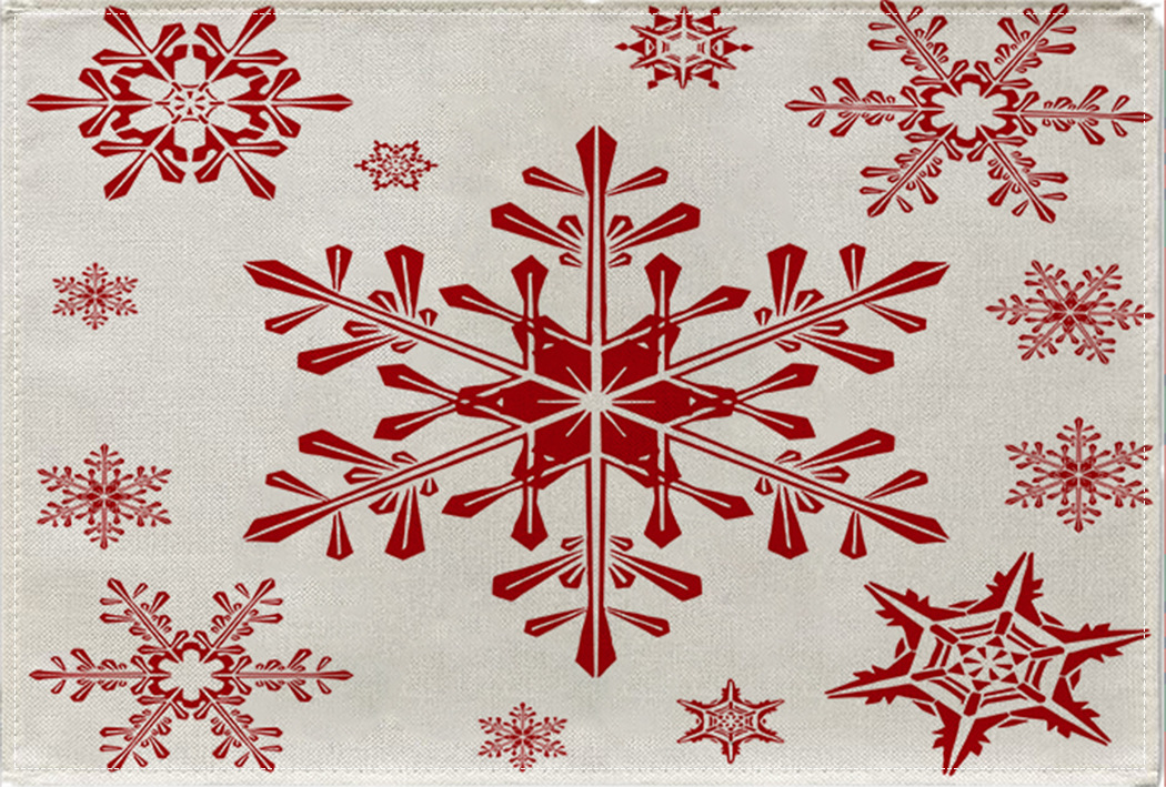 Picture of Christmas Placemat Scandinavian Style English Letter Napkin Western Restaurant Tablecloth Single Layer Linen Insulation Mat Table Mat