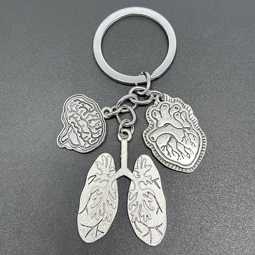 European and American Foreign trade jewelry heart brain lung leaf body viscera doctor gift alternative creative keychain
