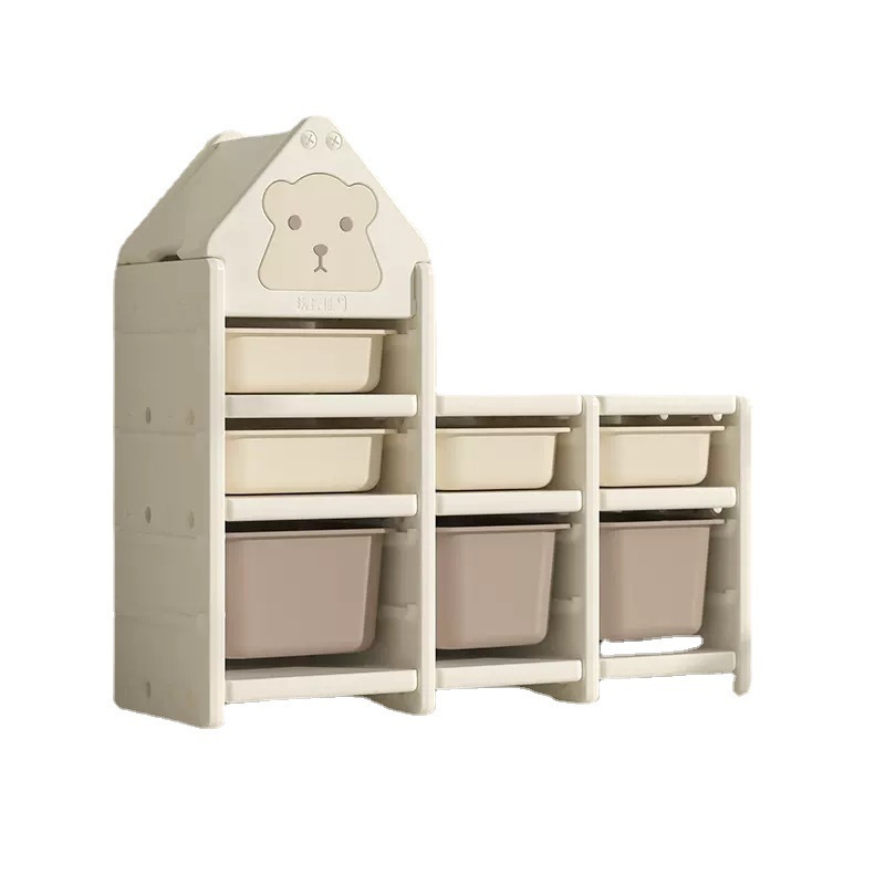 Picture of Meimei Bear Children's Toy Storage Rack Storage Cabinet Storage Rack Storage Cabinet Baby Toy Rack Finishing Cabinet Large Capacity