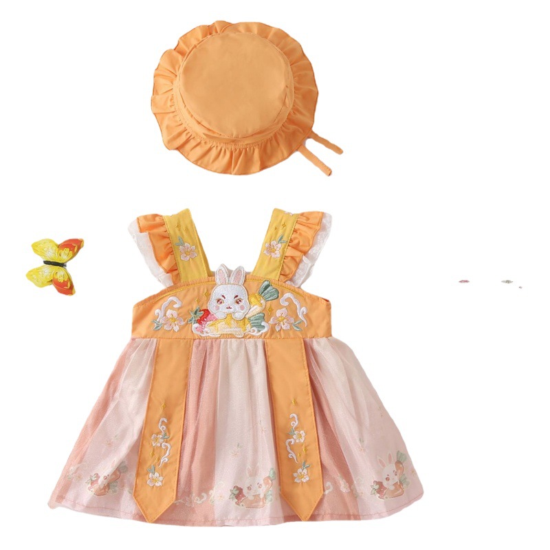 2023 summer new baby jumpsuit baby full moon Chinese clothing cute bag fart clothes