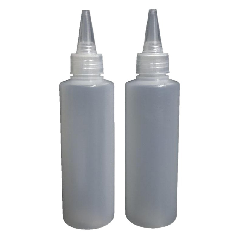Pointed bottle in stock plastic squeeze bottle 100200300 ml translucent pigment split bottle dispensing emulsion bottle