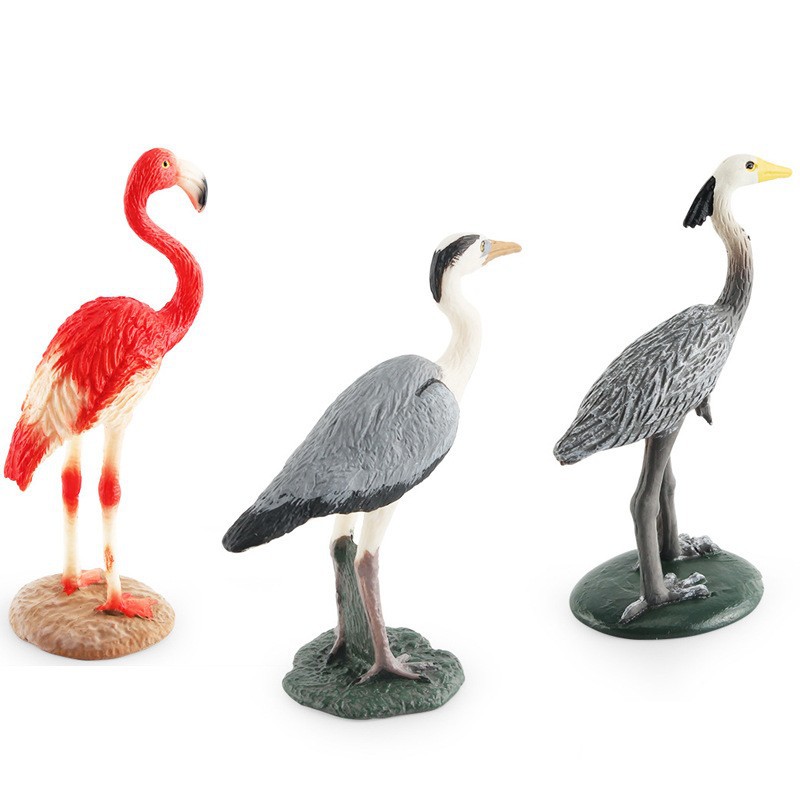 Picture of Cross-border Children's Puzzle Cognitive Simulation Flamingo Heron Crane Desktop Bird Bird Model Static Ornament Toy