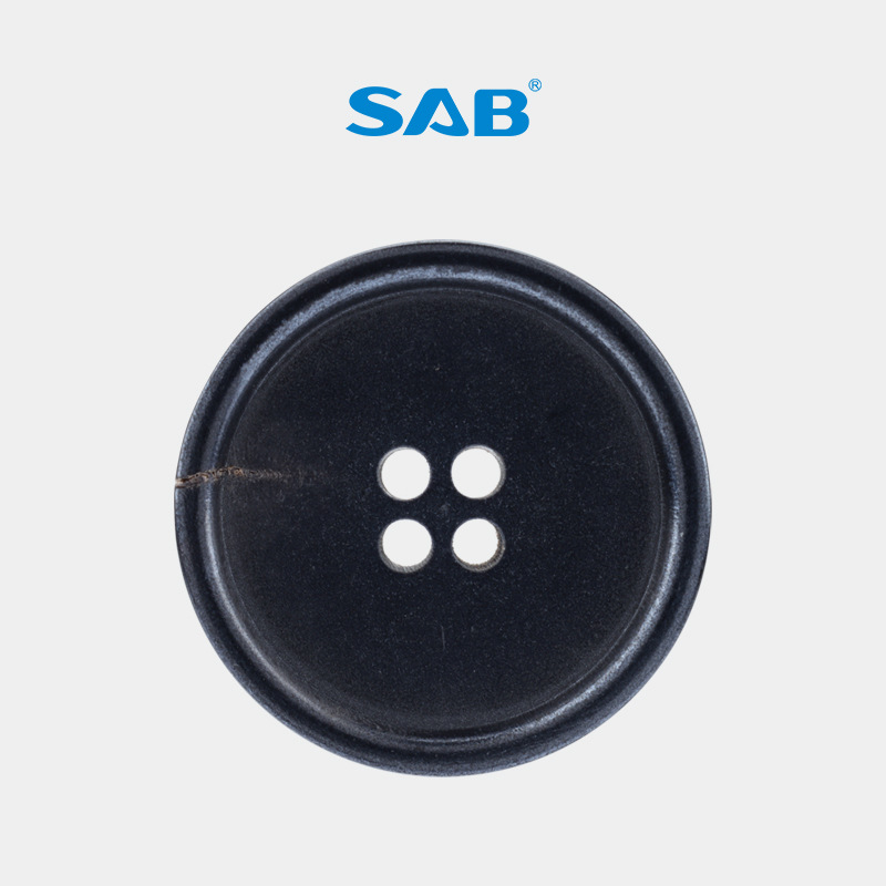 [Ready Stock Wholesale] Sab Horn Button Windbreaker Jacket Button Black Button Men's Coat Button Accessories