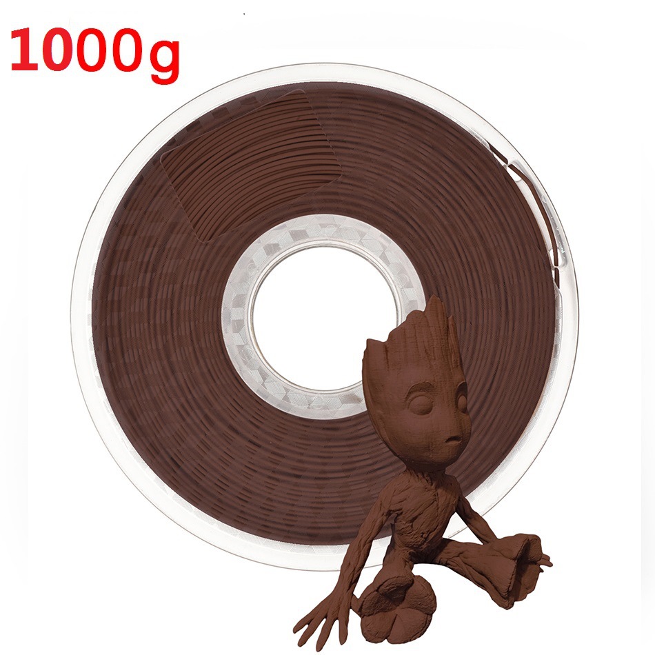 Picture of Sandalwood Redwood Walnut 3D Printer Consumables PLA Light Wood 1KG Consumables Ebony 1.75mm Deep Wood Color