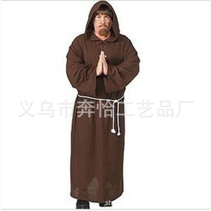 Halloween masquerade costume COS male missionary priest Jesus playing costume performance costume