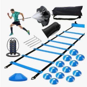 Cross-Border Agility Ladder Set, Speed Ladder, Pace Training Ladder, Resistance Umbrella Logo Disc, Hurdle Frame Rope Ladder