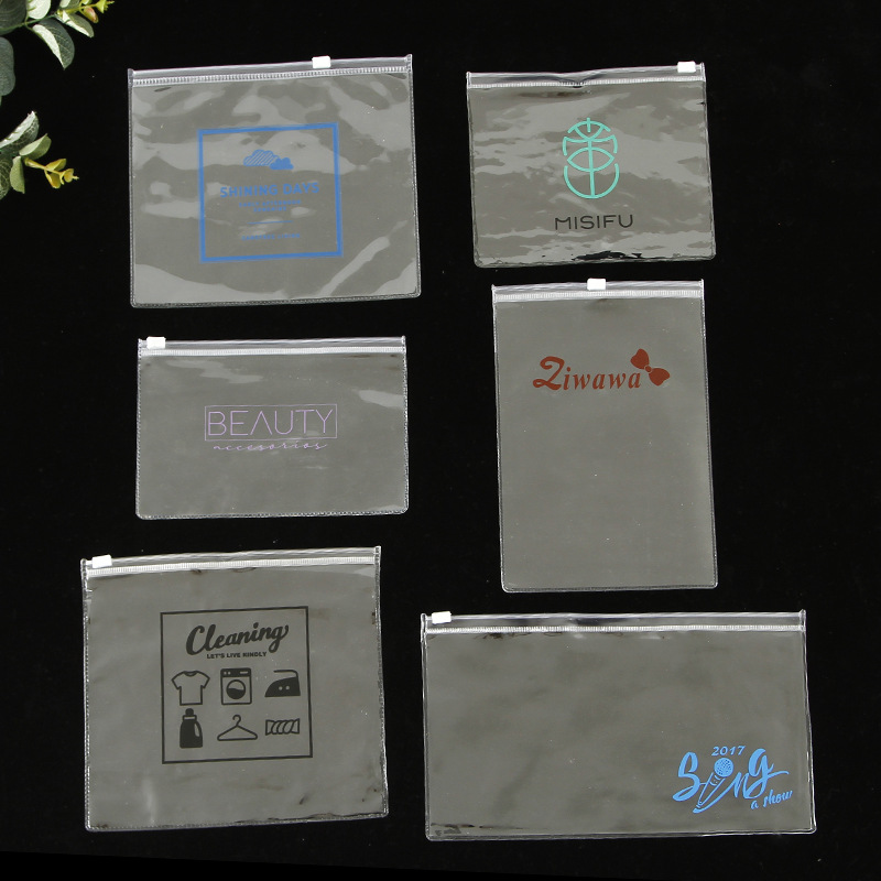 Manufacturer Customized Clothing and Socks Zipper Packaging Bag Intimates Intimates Packaging Bag Transparent Pvc Self-Sealing Bag Customization
