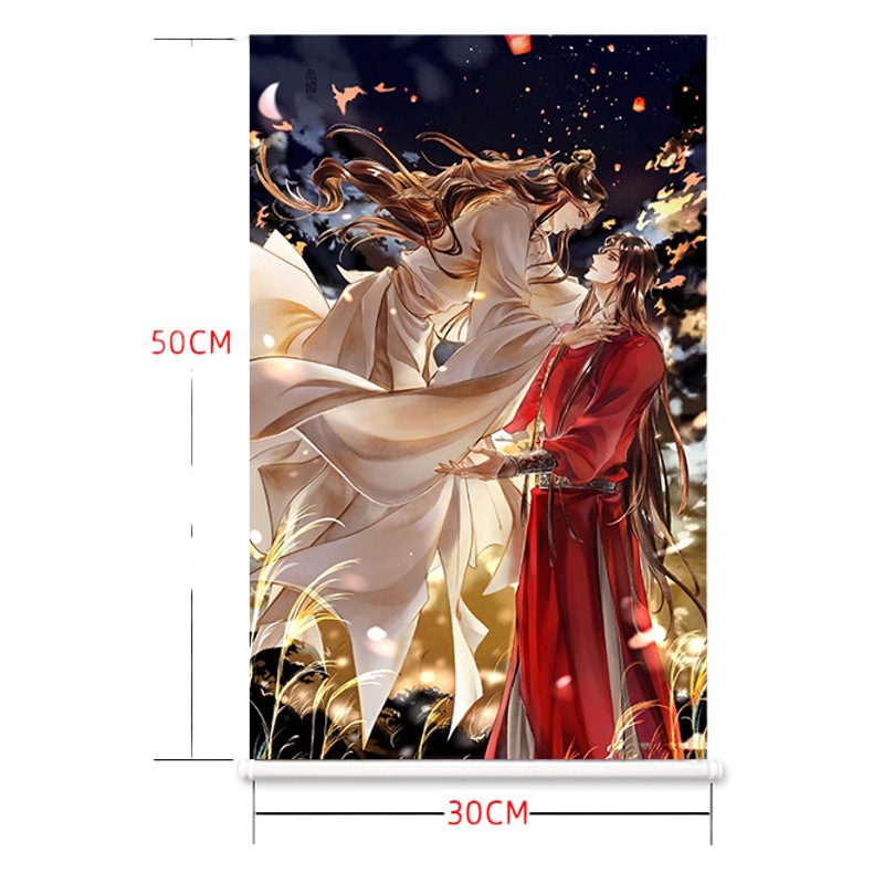 Shenzhen factory God blessing hanging painting wholesale comic exhibition peripheral scroll painting spray painting secondary yuan Anime Poster