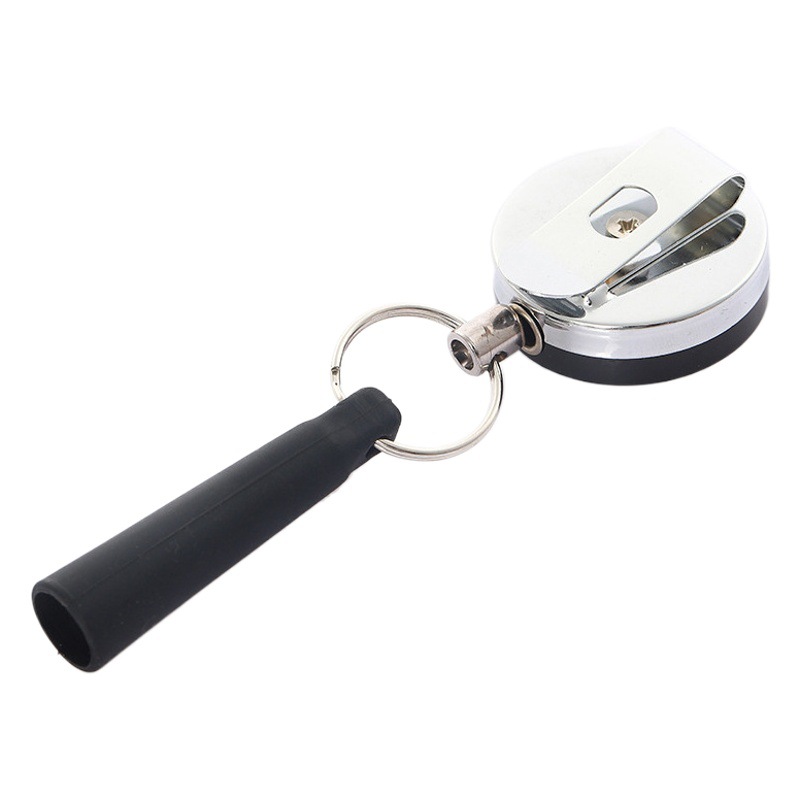Retractable Pen Set Creative Easy Pull Chain Key Ring Anti-lost Anti-theft Wire Rope Buckle Amazon Silicone Pen Set